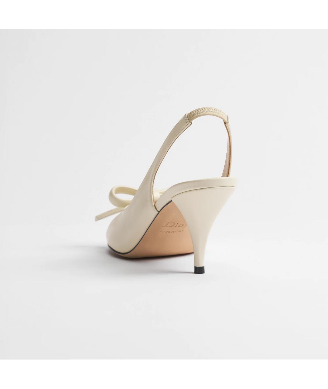 CHRISTIAN DIOR Белые кожаные туфли, фото 3