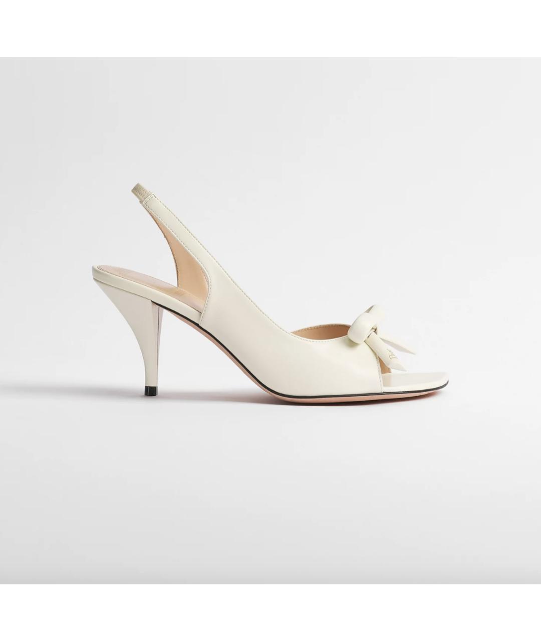 CHRISTIAN DIOR Белые кожаные туфли, фото 4