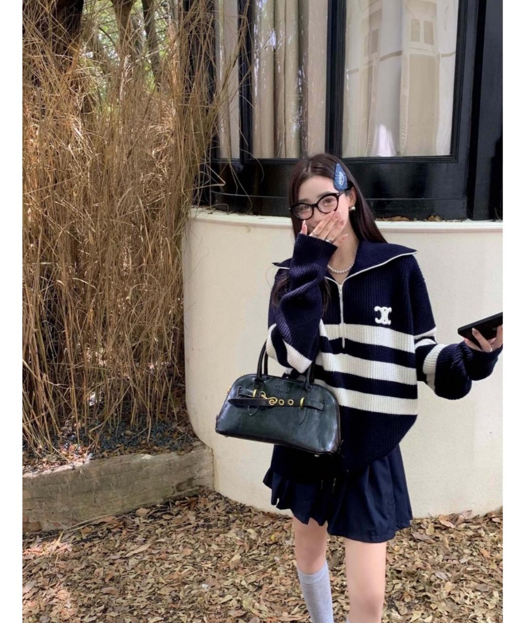 MIU MIU Черная сумка тоут из искусственной кожи, фото 3