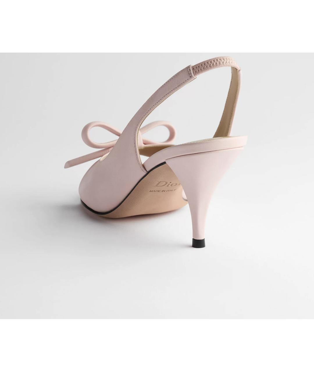 CHRISTIAN DIOR Розовые кожаные туфли, фото 3