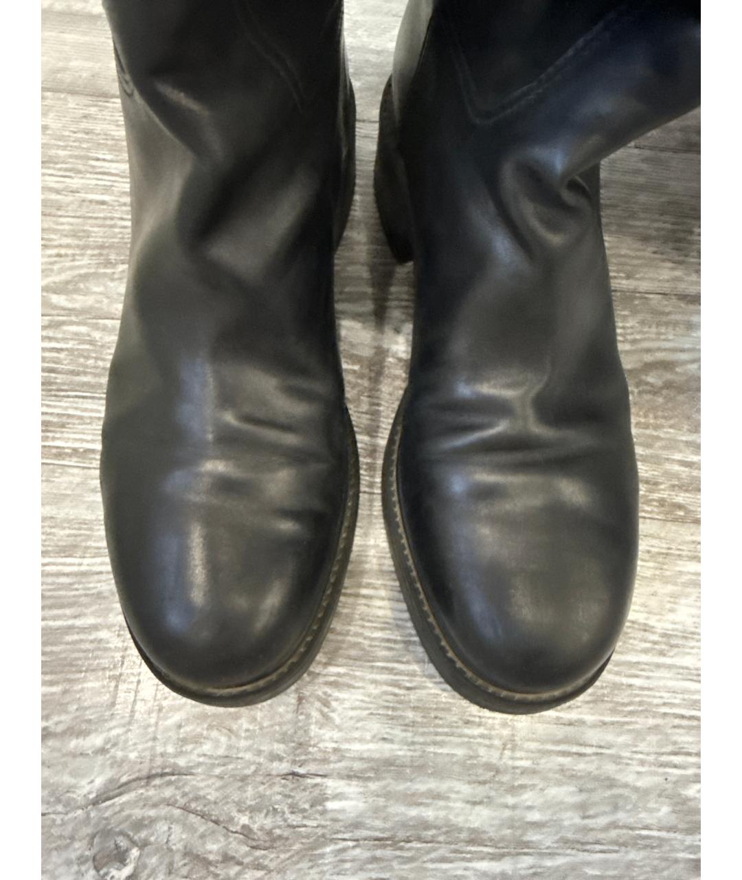 GUCCI Черные кожаные сапоги, фото 3