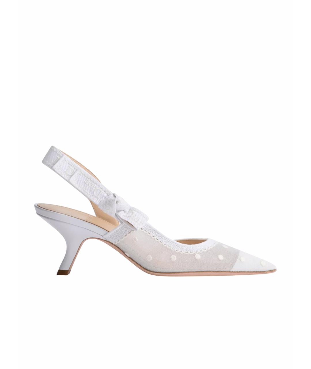 CHRISTIAN DIOR Белые текстильные туфли, фото 1