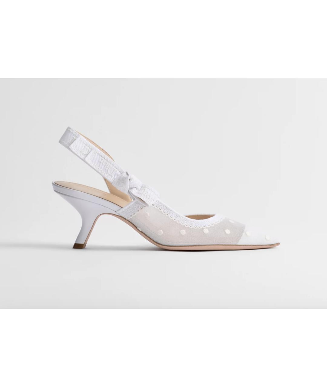 CHRISTIAN DIOR Белые текстильные туфли, фото 4