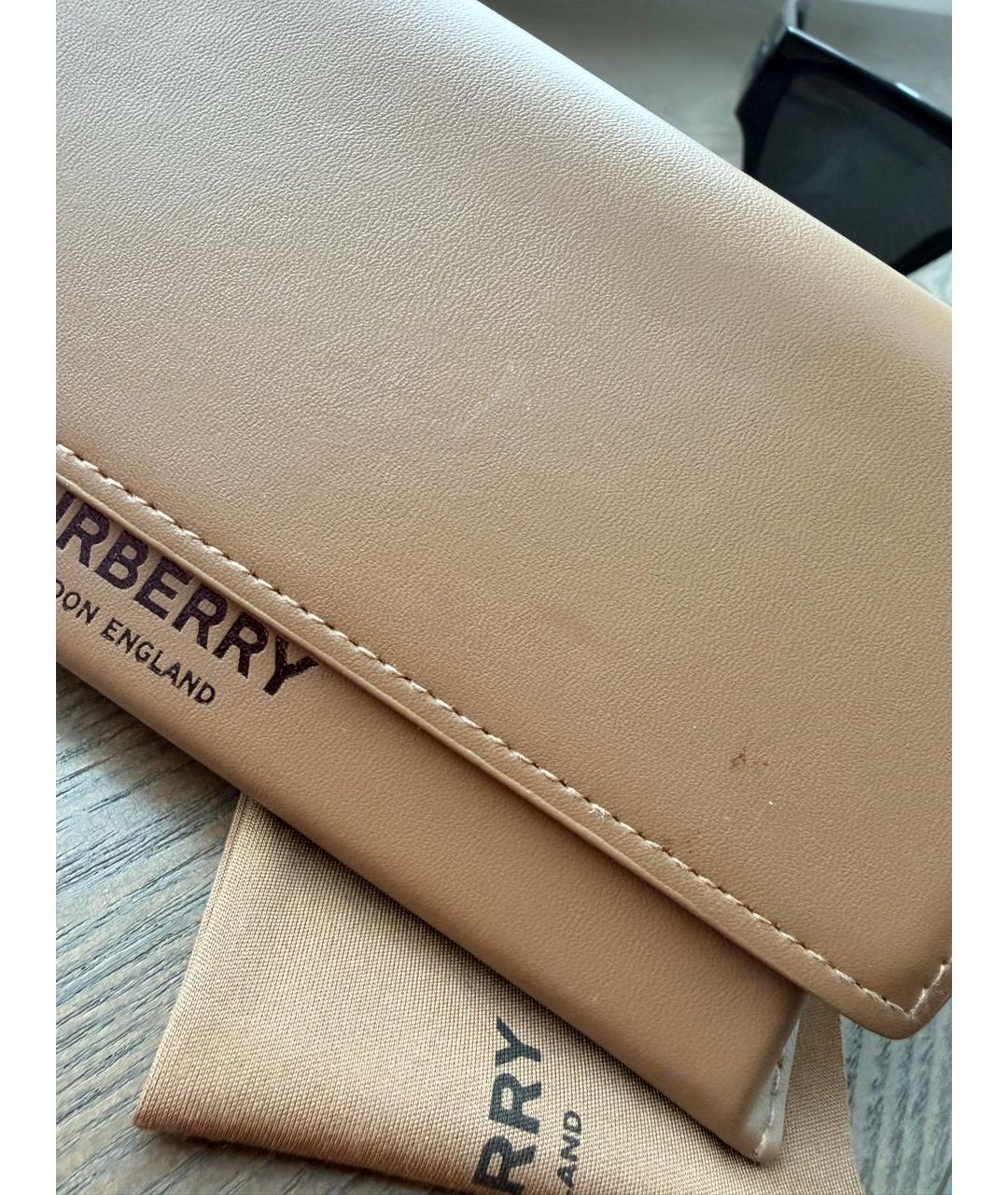 BURBERRY Черные пластиковые солнцезащитные очки, фото 7
