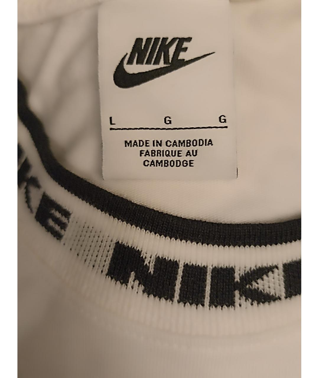 NIKE Белая хлопковая футболка, фото 3