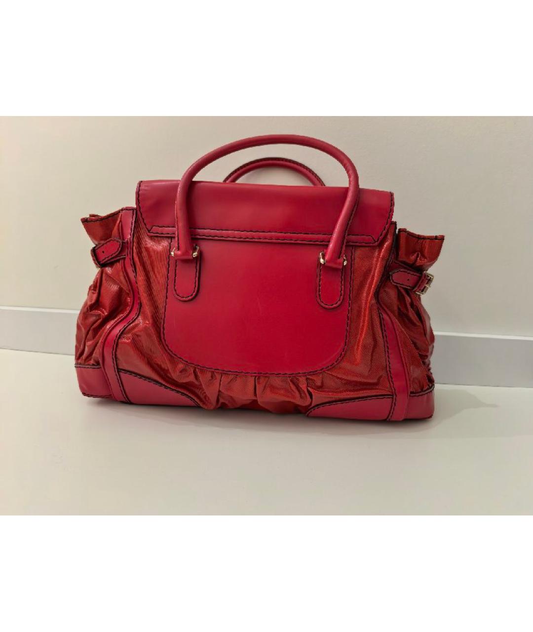 GUCCI Красная кожаная сумка тоут, фото 3