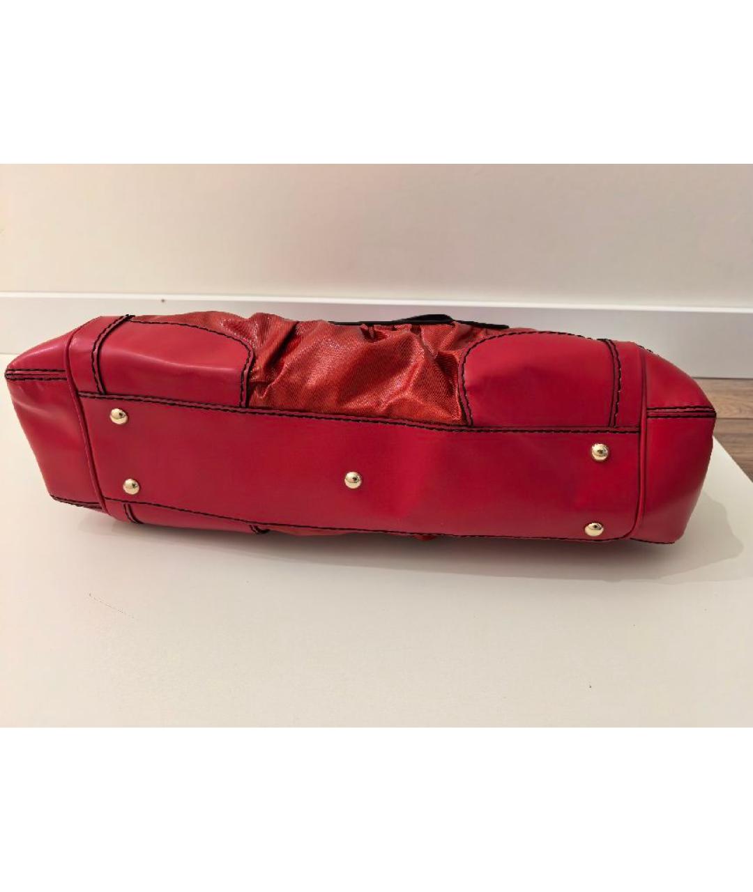 GUCCI Красная кожаная сумка тоут, фото 7