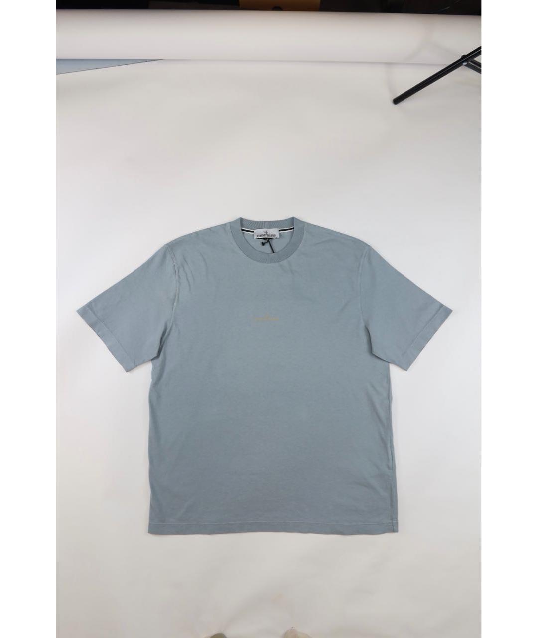 STONE ISLAND Голубая хлопковая футболка, фото 7