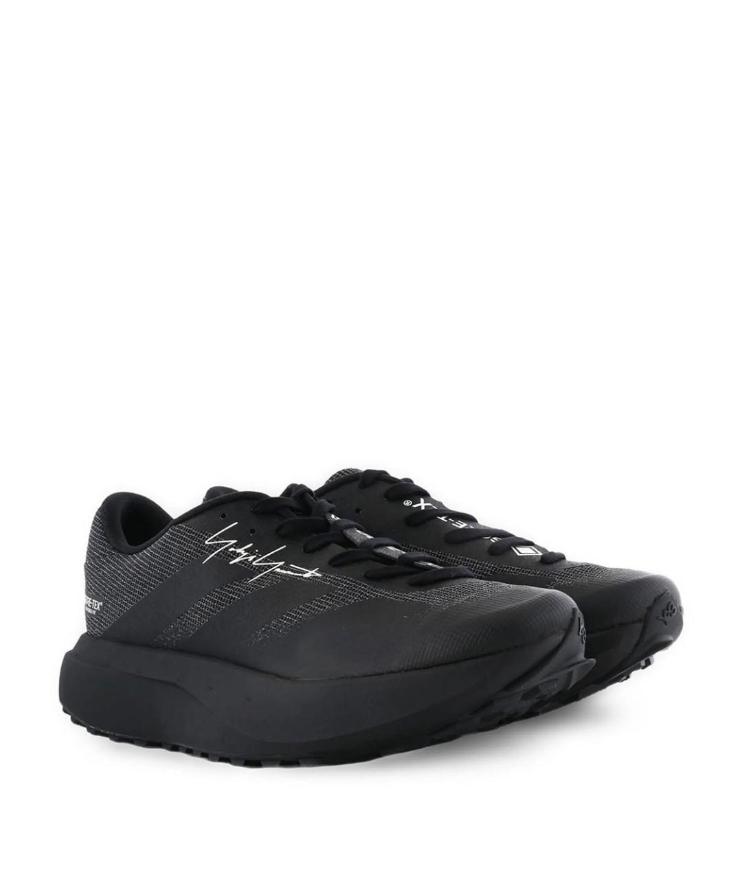 Y-3 Черные текстильные низкие кроссовки / кеды, фото 2