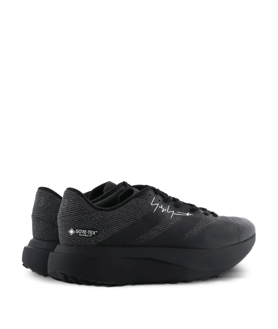 Y-3 Черные текстильные низкие кроссовки / кеды, фото 3