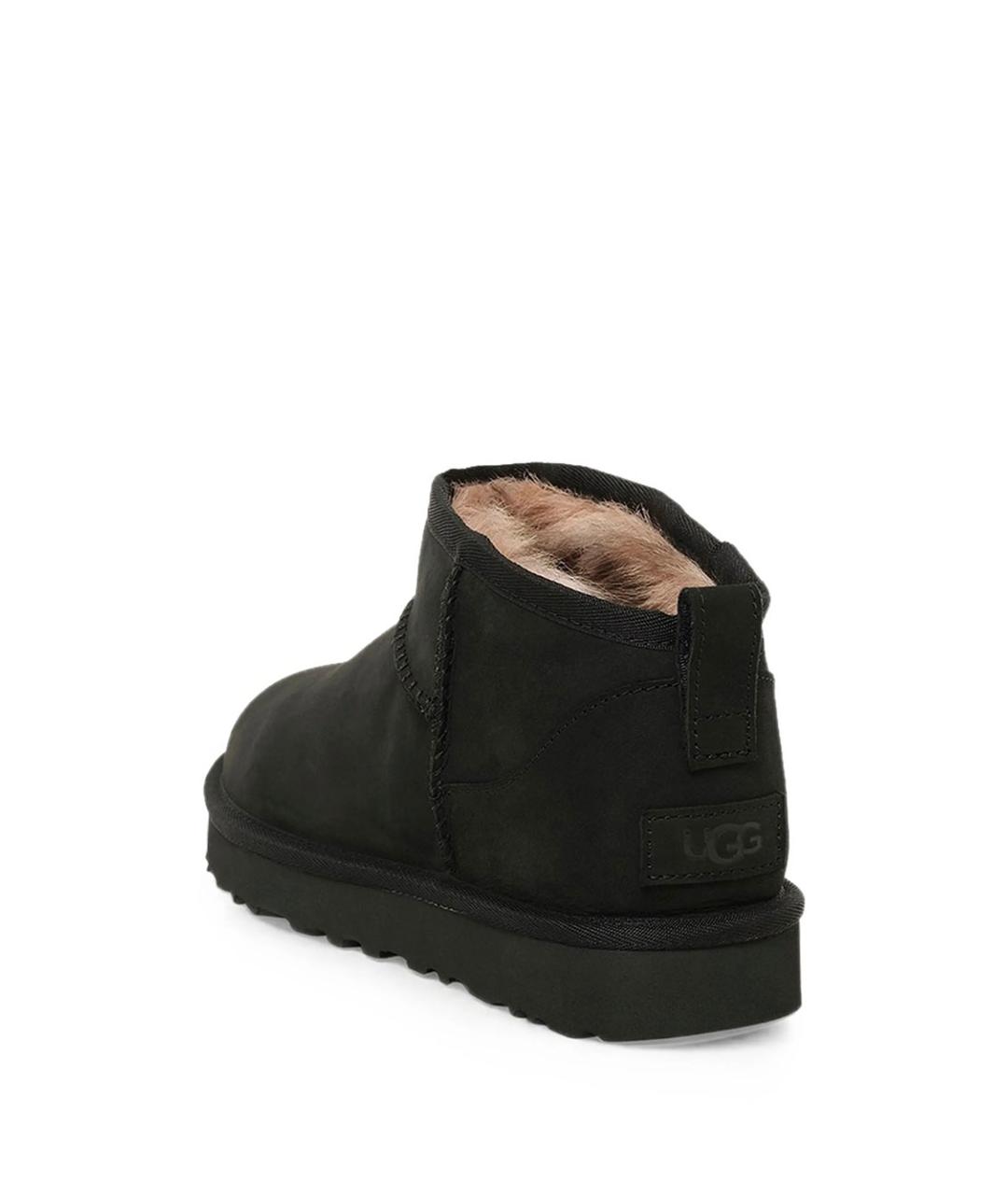 UGG Черные кожаные полусапоги, фото 3