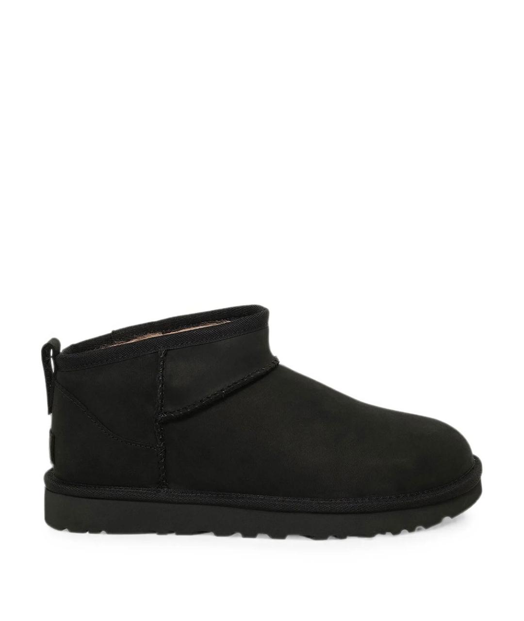 UGG Черные кожаные полусапоги, фото 4