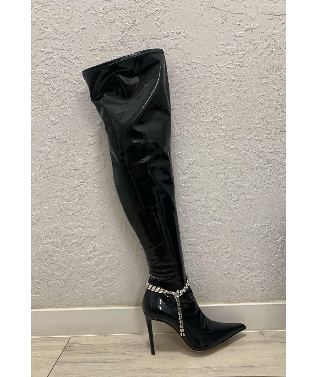 ALEXANDRE VAUTHIER Черные кожаные ботфорты, фото 7