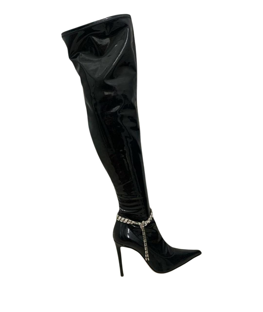 ALEXANDRE VAUTHIER Черные кожаные ботфорты, фото 1