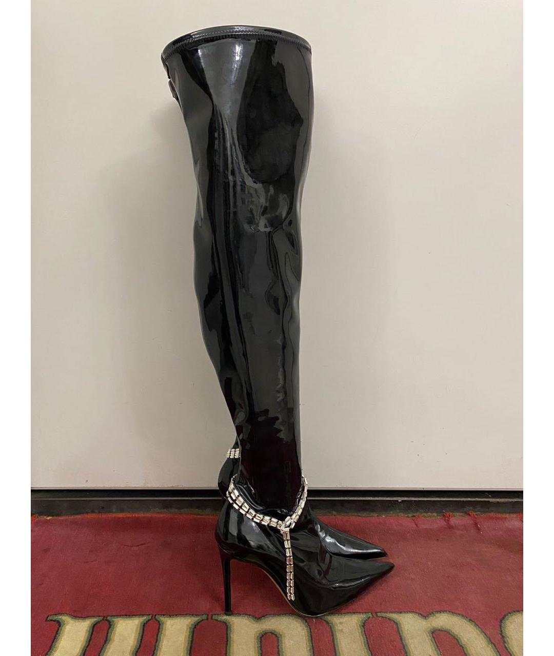 ALEXANDRE VAUTHIER Черные кожаные ботфорты, фото 6