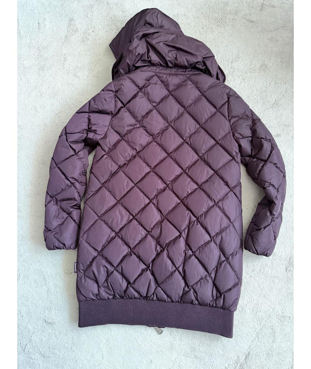 MONCLER Бордовая полиамидовая куртка, фото 2