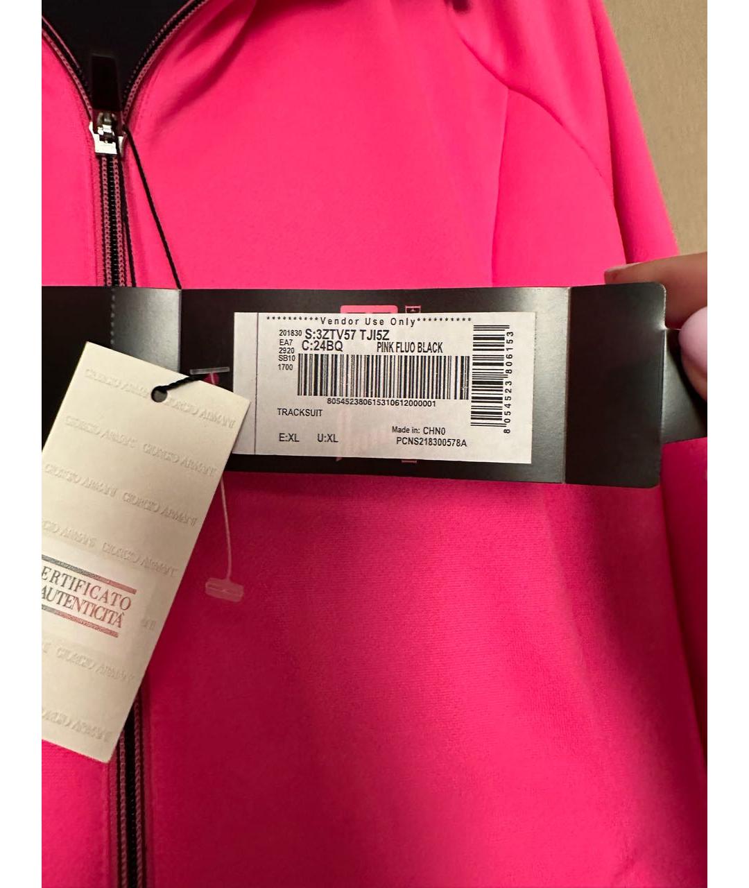 EMPORIO ARMANI Розовый полиэстеровый спортивные костюмы, фото 6