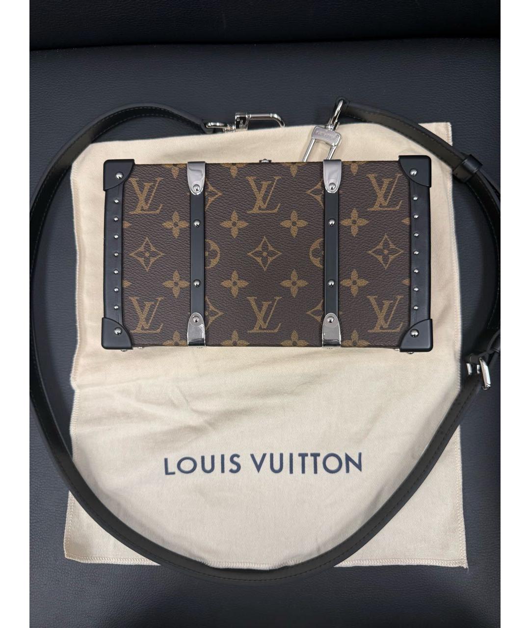 LOUIS VUITTON Коричневая сумка через плечо из канвы, фото 6