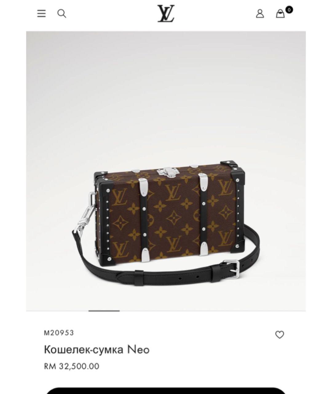 LOUIS VUITTON Коричневая сумка через плечо из канвы, фото 5