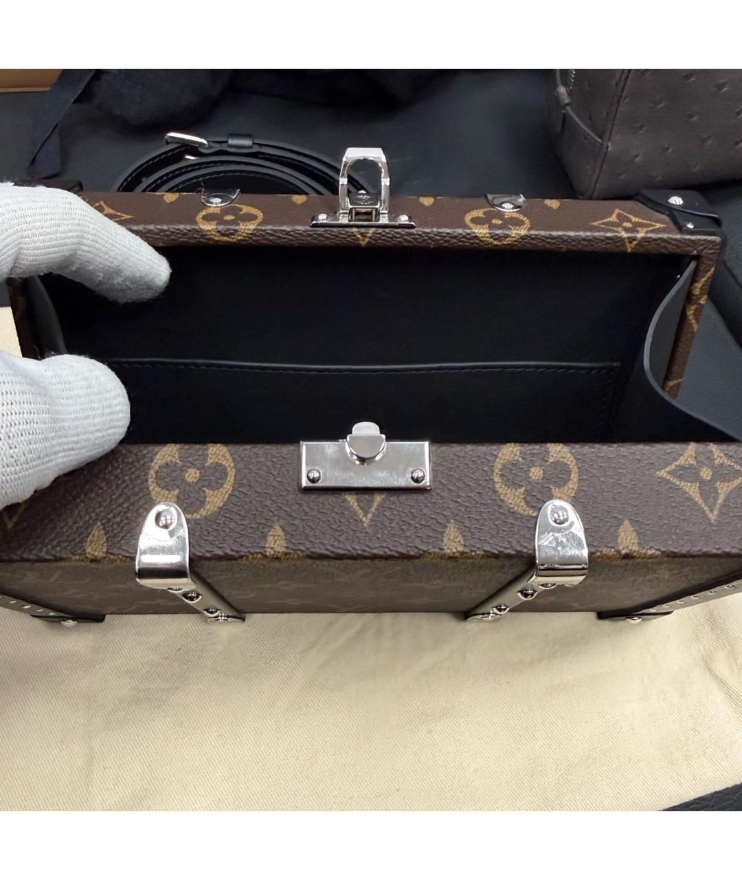 LOUIS VUITTON Коричневая сумка через плечо из канвы, фото 4