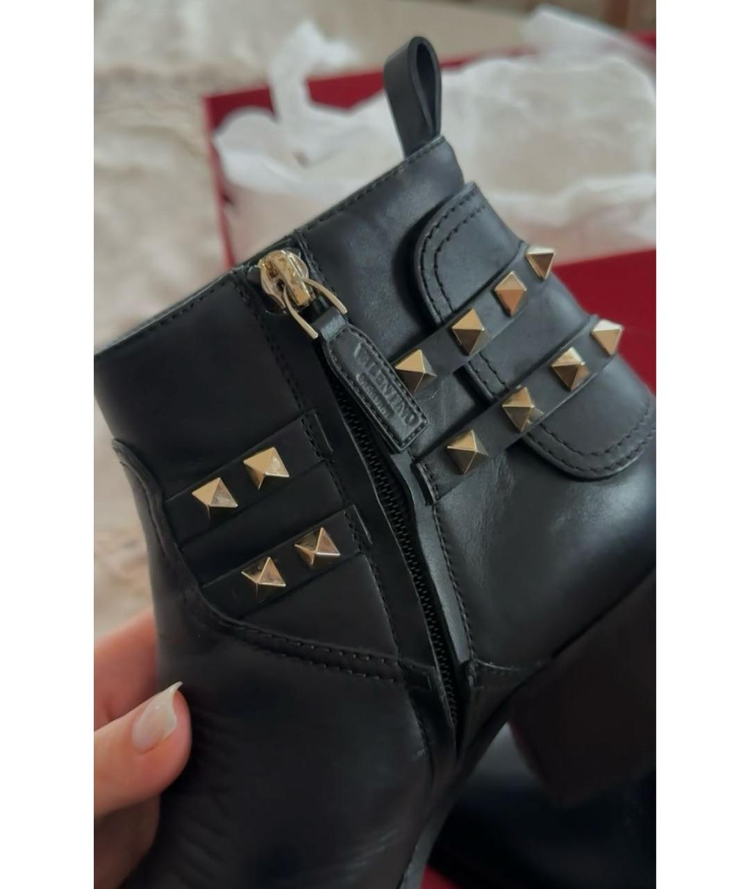 VALENTINO Черные кожаные сапоги, фото 7