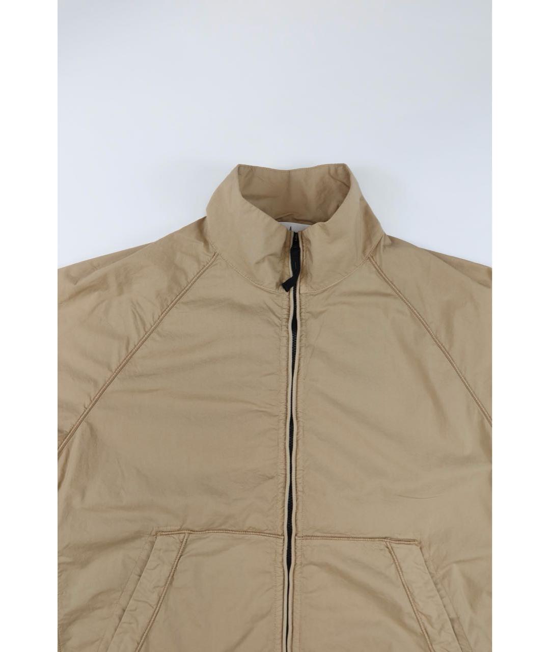 STONE ISLAND Бежевая хлопко-эластановая куртка, фото 5