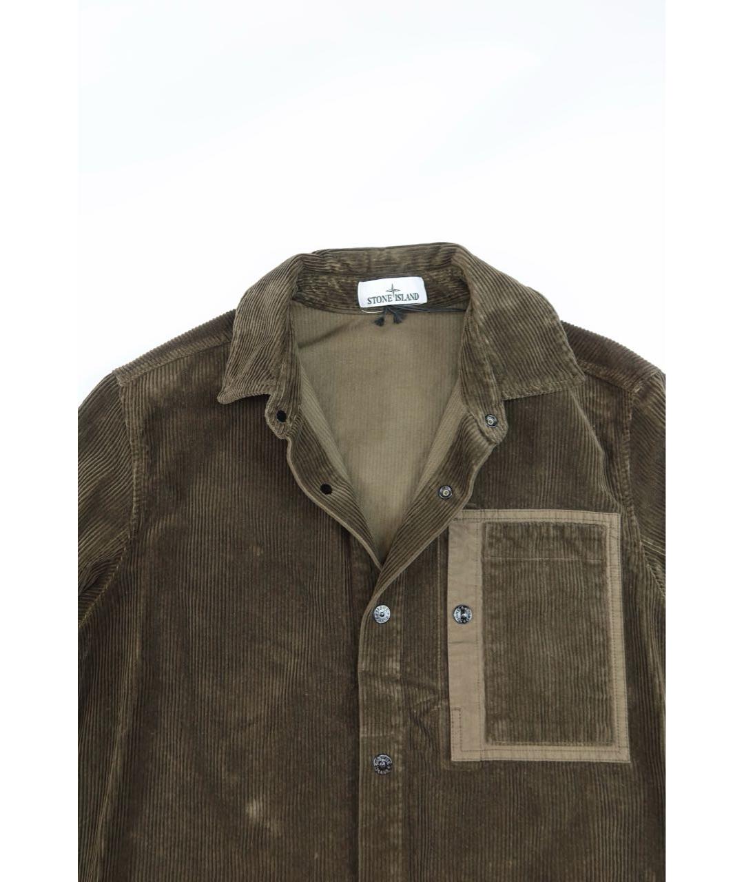 STONE ISLAND Хаки хлопковая куртка, фото 5