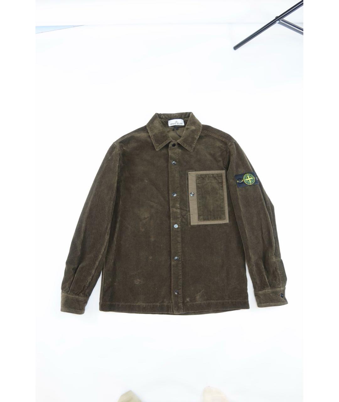 STONE ISLAND Хаки хлопковая куртка, фото 6