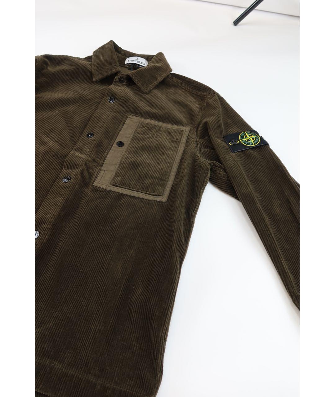 STONE ISLAND Хаки хлопковая куртка, фото 2