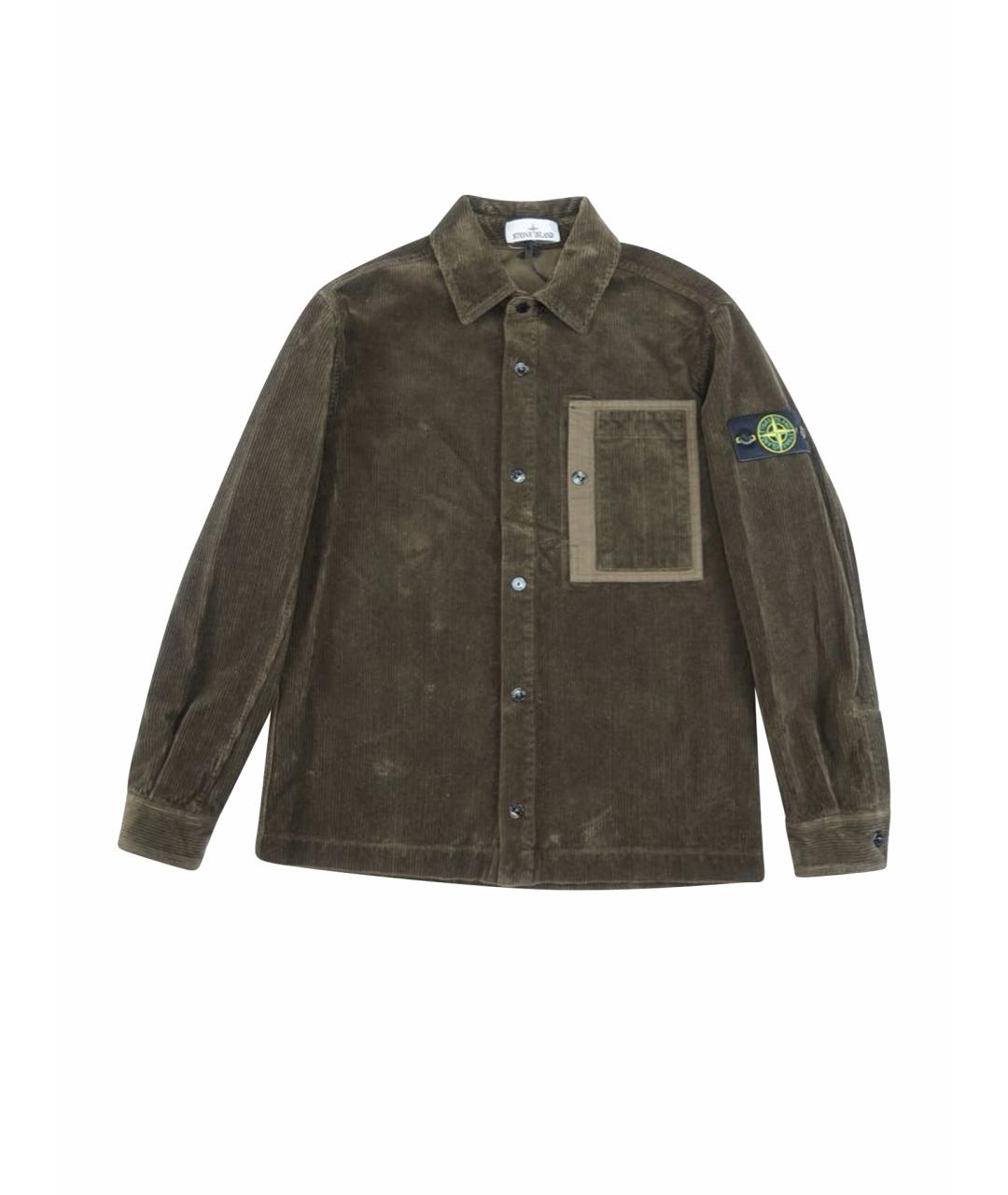 STONE ISLAND Хаки хлопковая куртка, фото 1