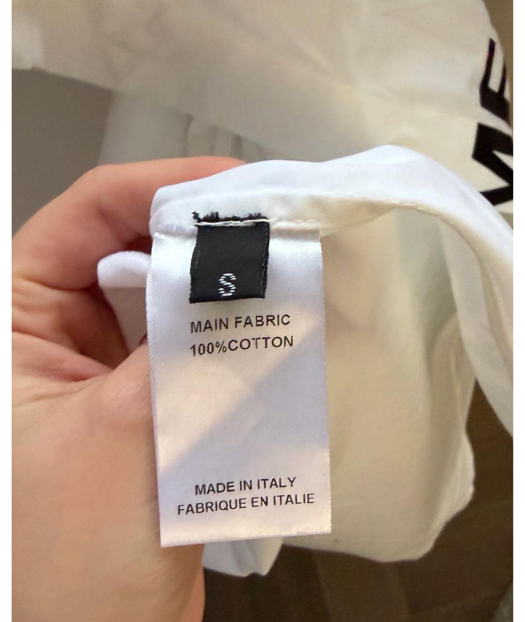 VETEMENTS Белая хлопковая рубашка, фото 3