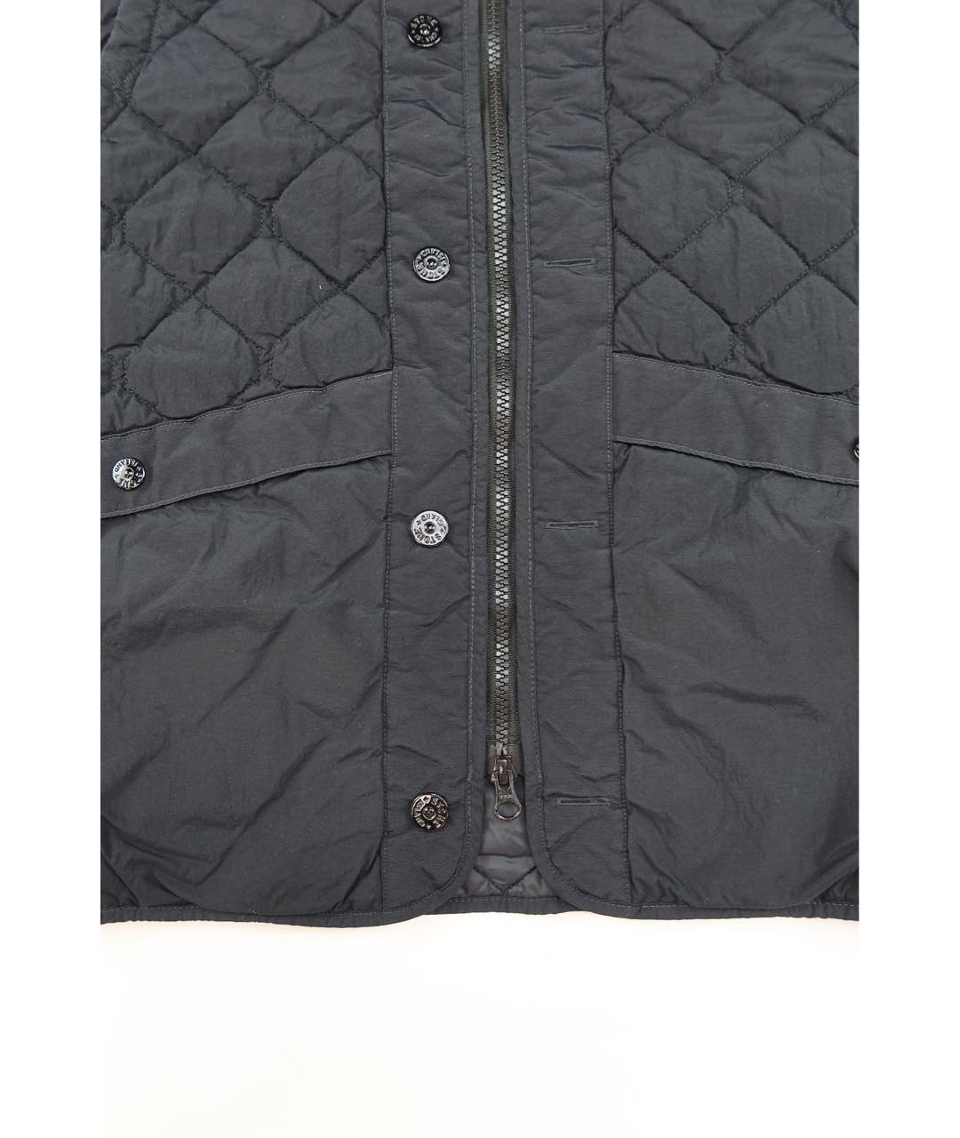 STONE ISLAND Темно-синий нейлоновый жилет, фото 4