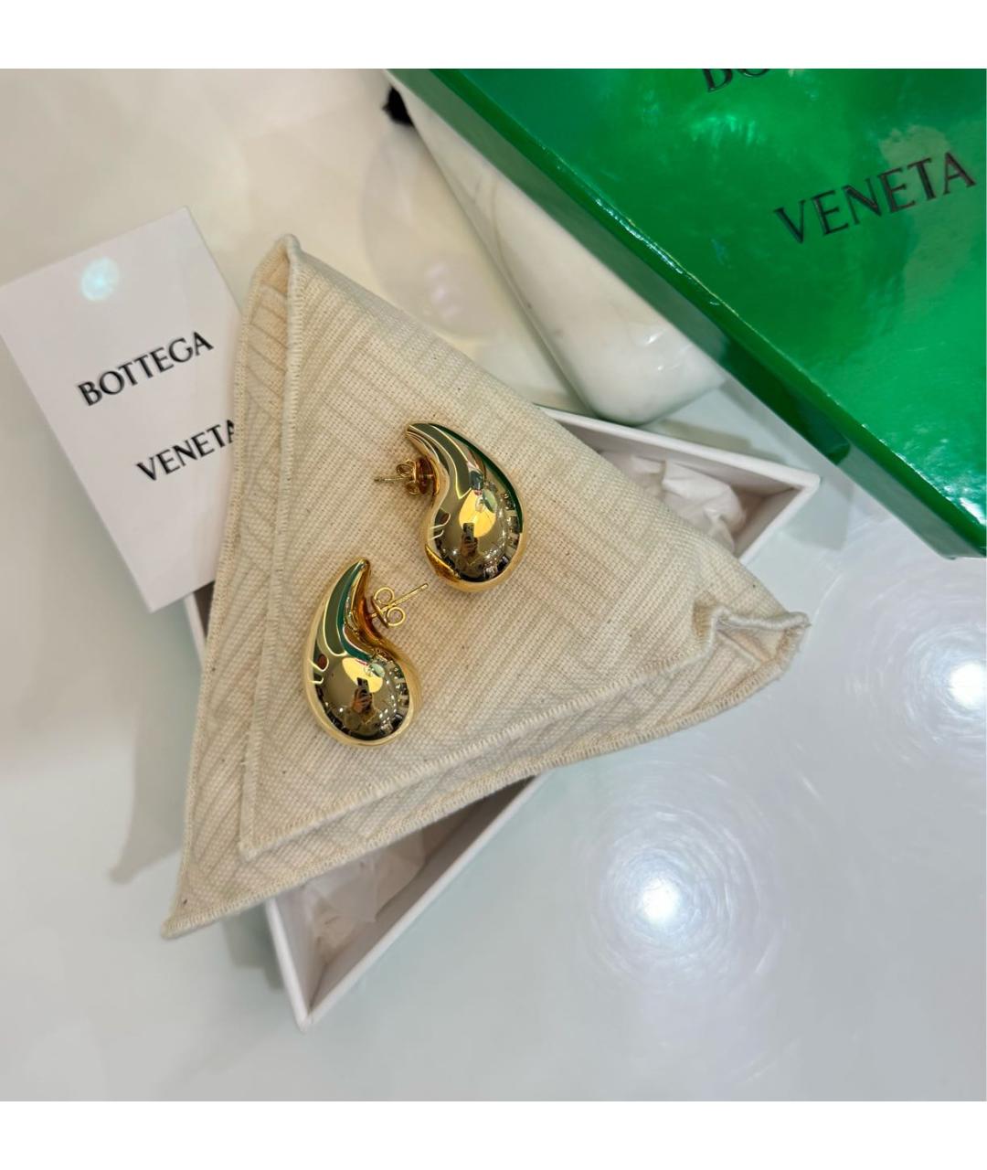 BOTTEGA VENETA Золотые серебряные серьги, фото 6