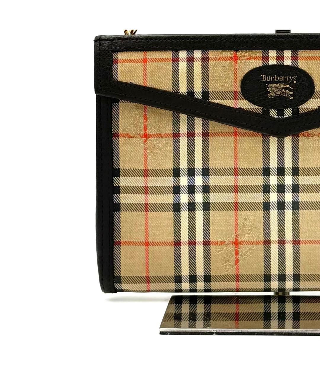 BURBERRY Бежевая тканевая сумка через плечо, фото 3