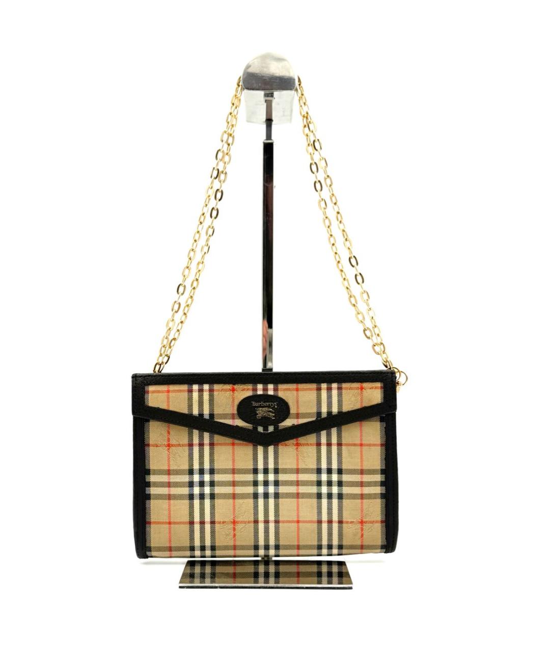 BURBERRY Бежевая тканевая сумка через плечо, фото 5