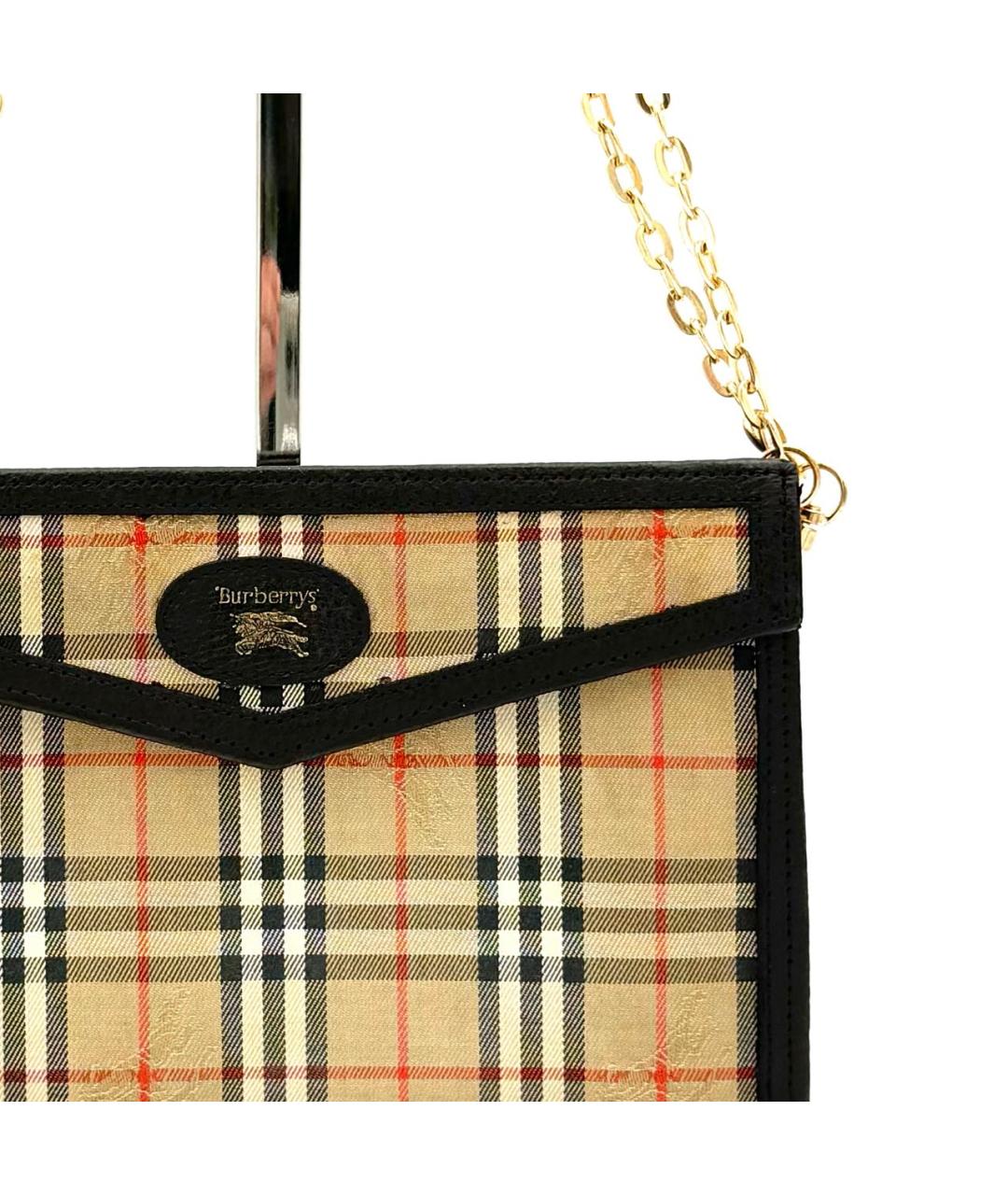 BURBERRY Бежевая тканевая сумка через плечо, фото 2