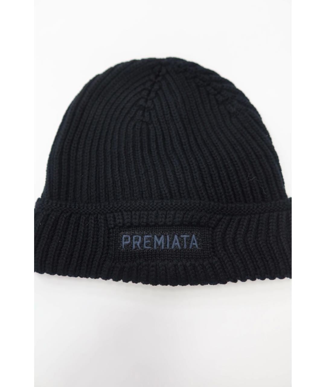 PREMIATA Черная шерстяная шапка, фото 2