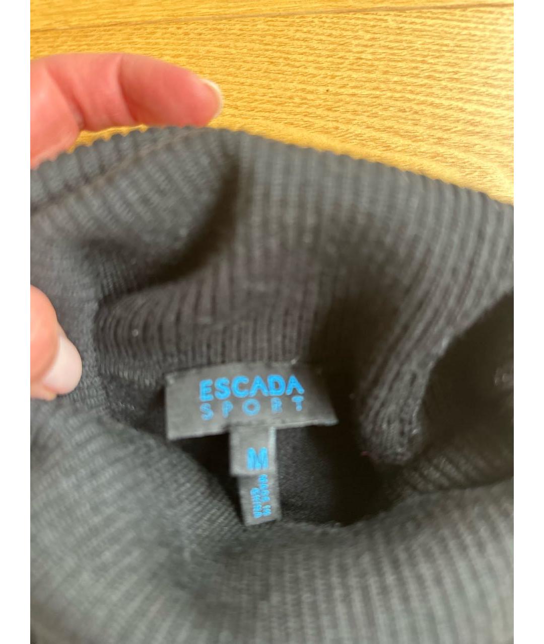 ESCADA Черный шерстяной джемпер / свитер, фото 6