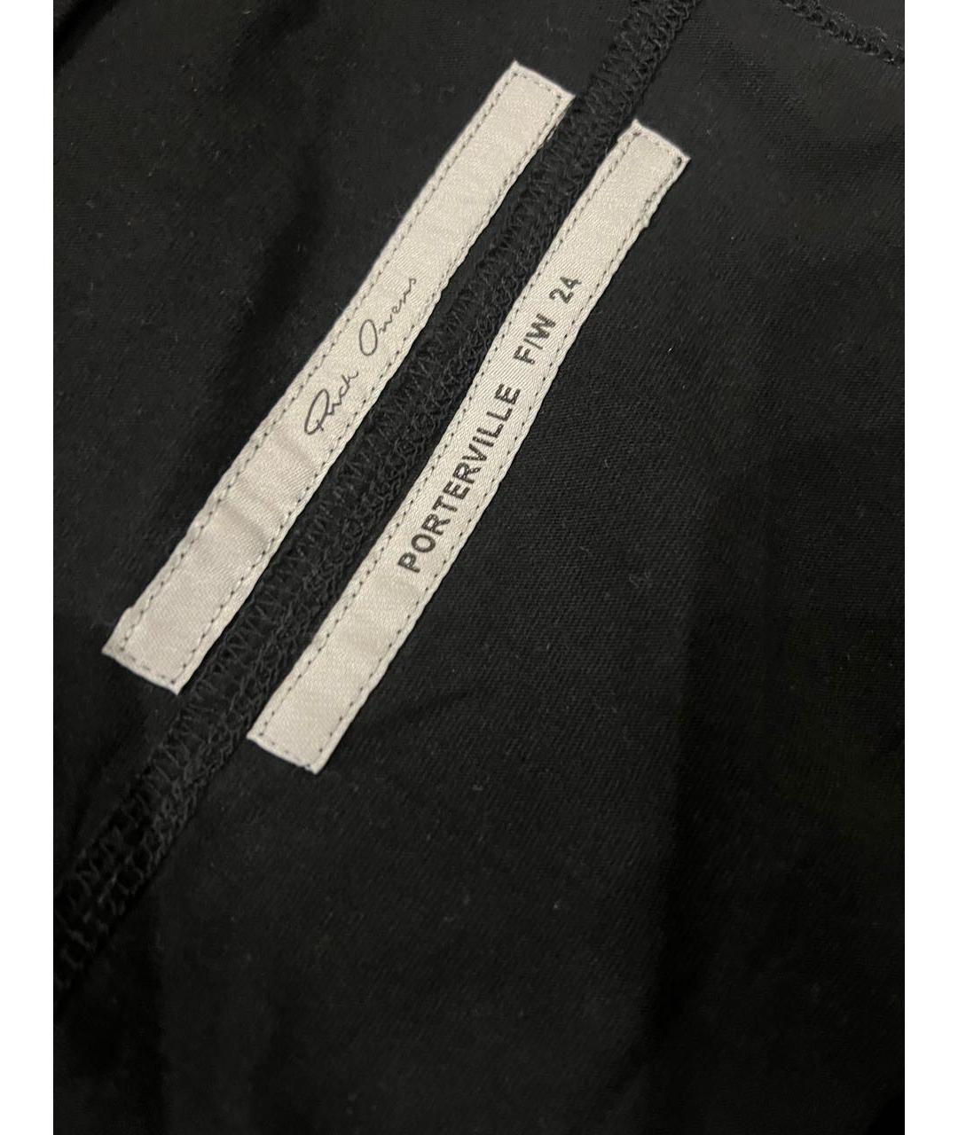 RICK OWENS DRKSHDW Черная хлопко-шерстяная майка, фото 3