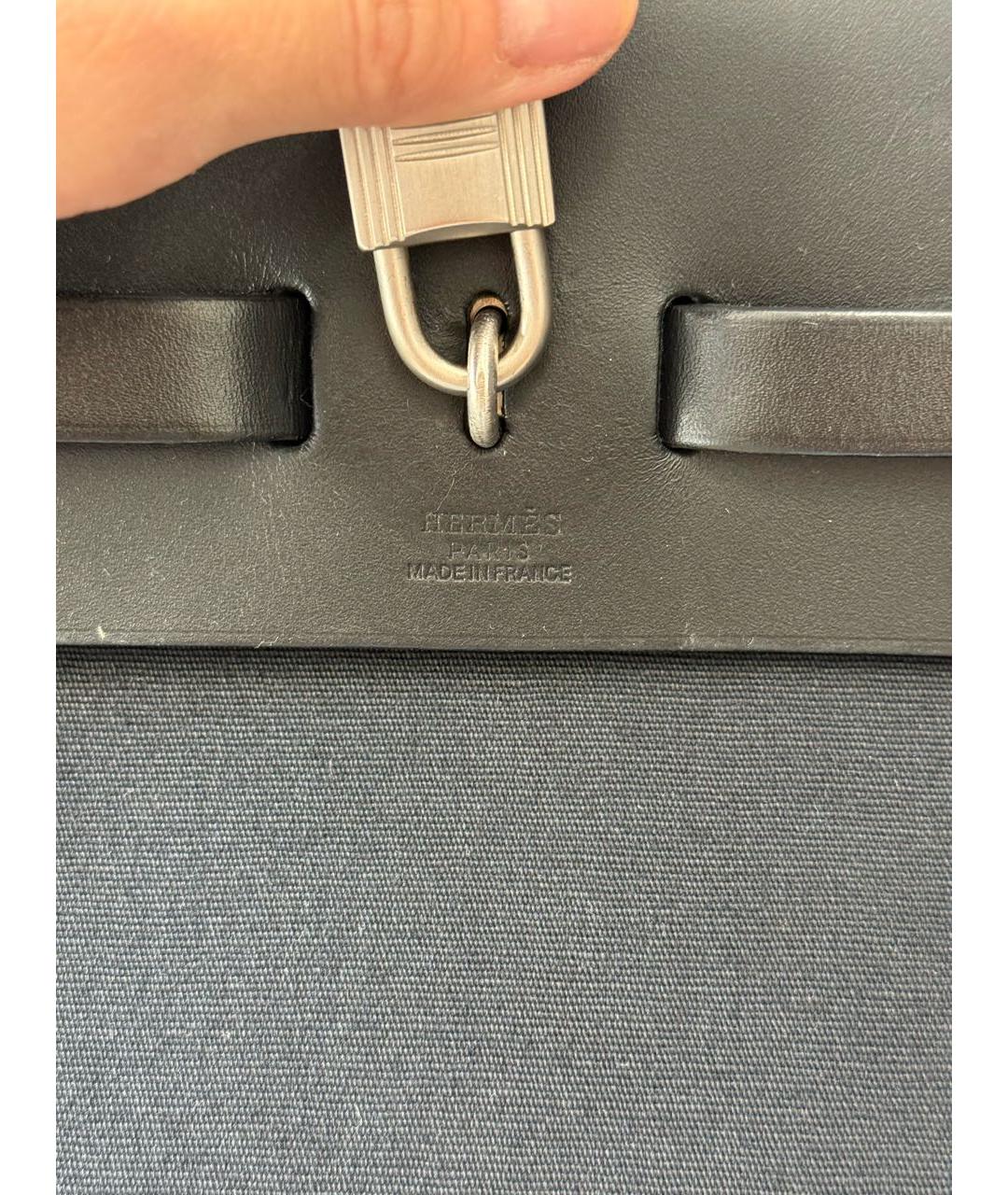 HERMES Черная тканевая сумка через плечо, фото 5