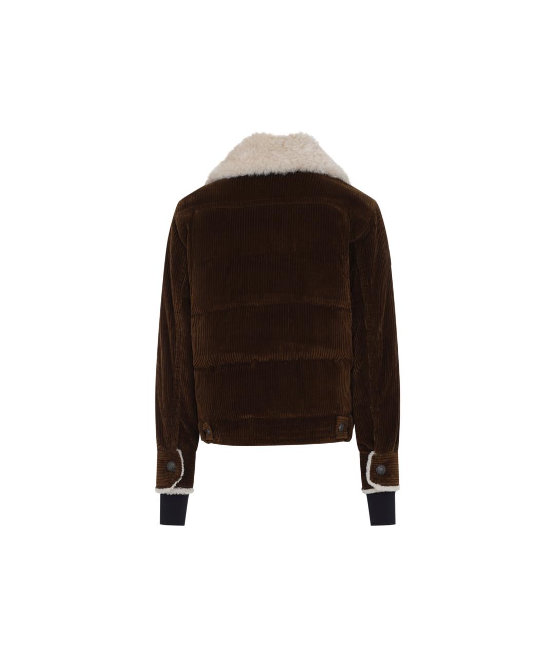 MONCLER GRENOBLE Коричневая хлопковая куртка, фото 2