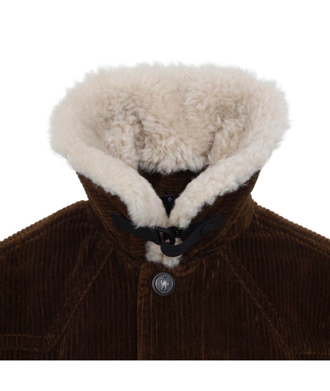 MONCLER GRENOBLE Коричневая хлопковая куртка, фото 3