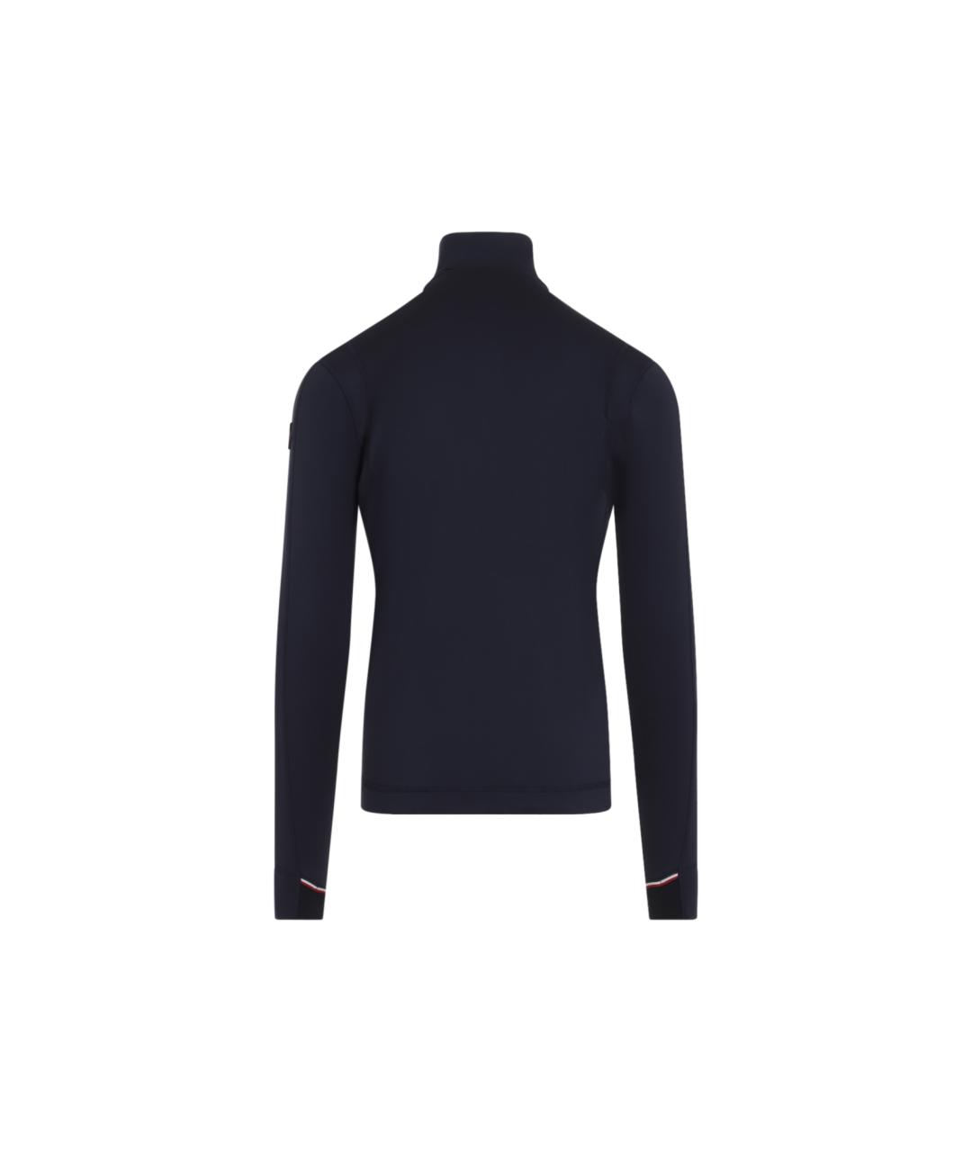 MONCLER GRENOBLE Синяя полиэстеровая водолазка, фото 2