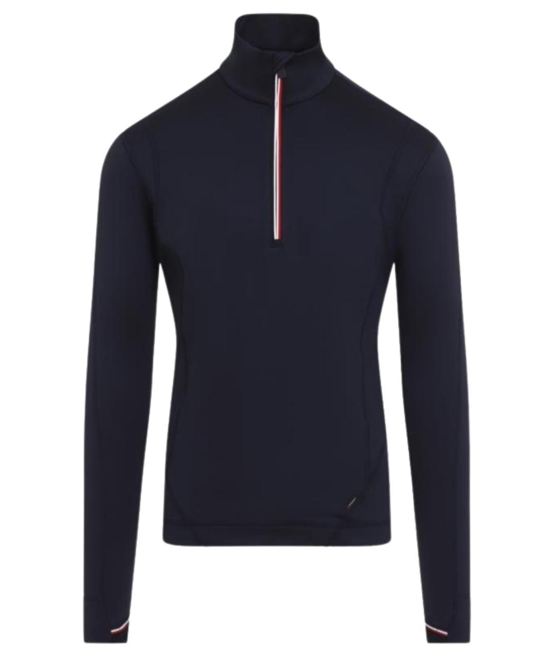 MONCLER GRENOBLE Синяя полиэстеровая водолазка, фото 1