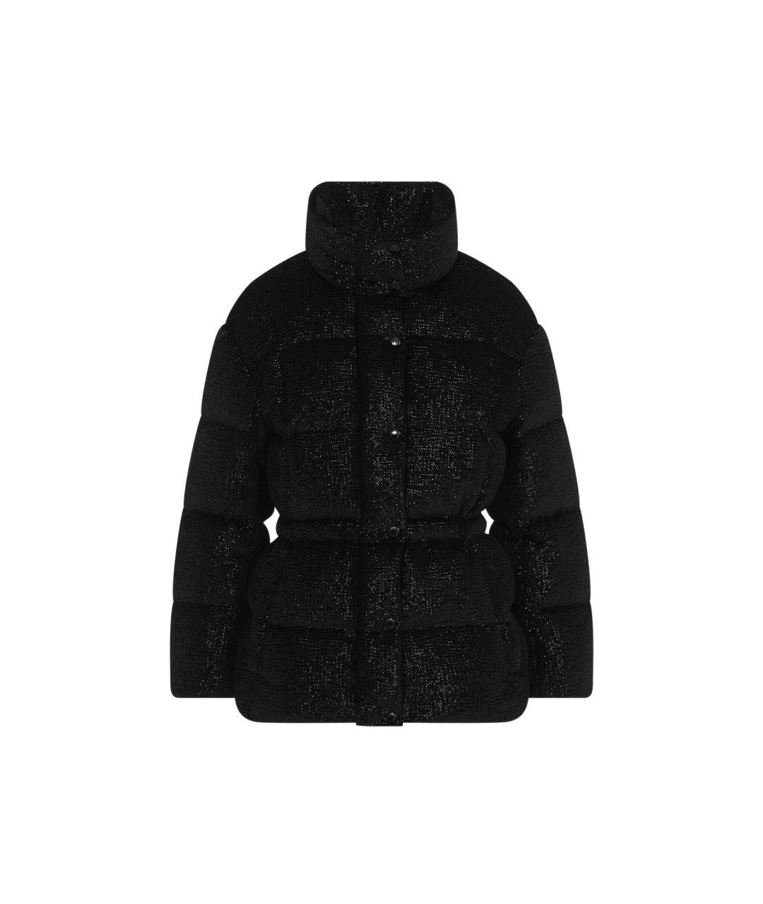 MONCLER Черный полиэстеровый пуховик, фото 4