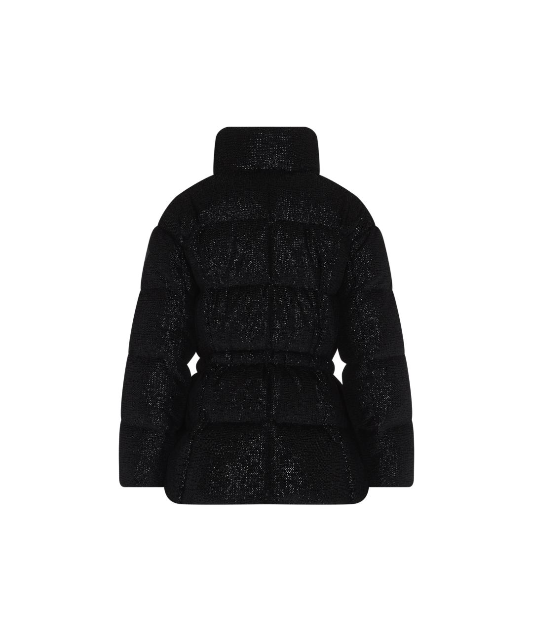 MONCLER Черный полиэстеровый пуховик, фото 2