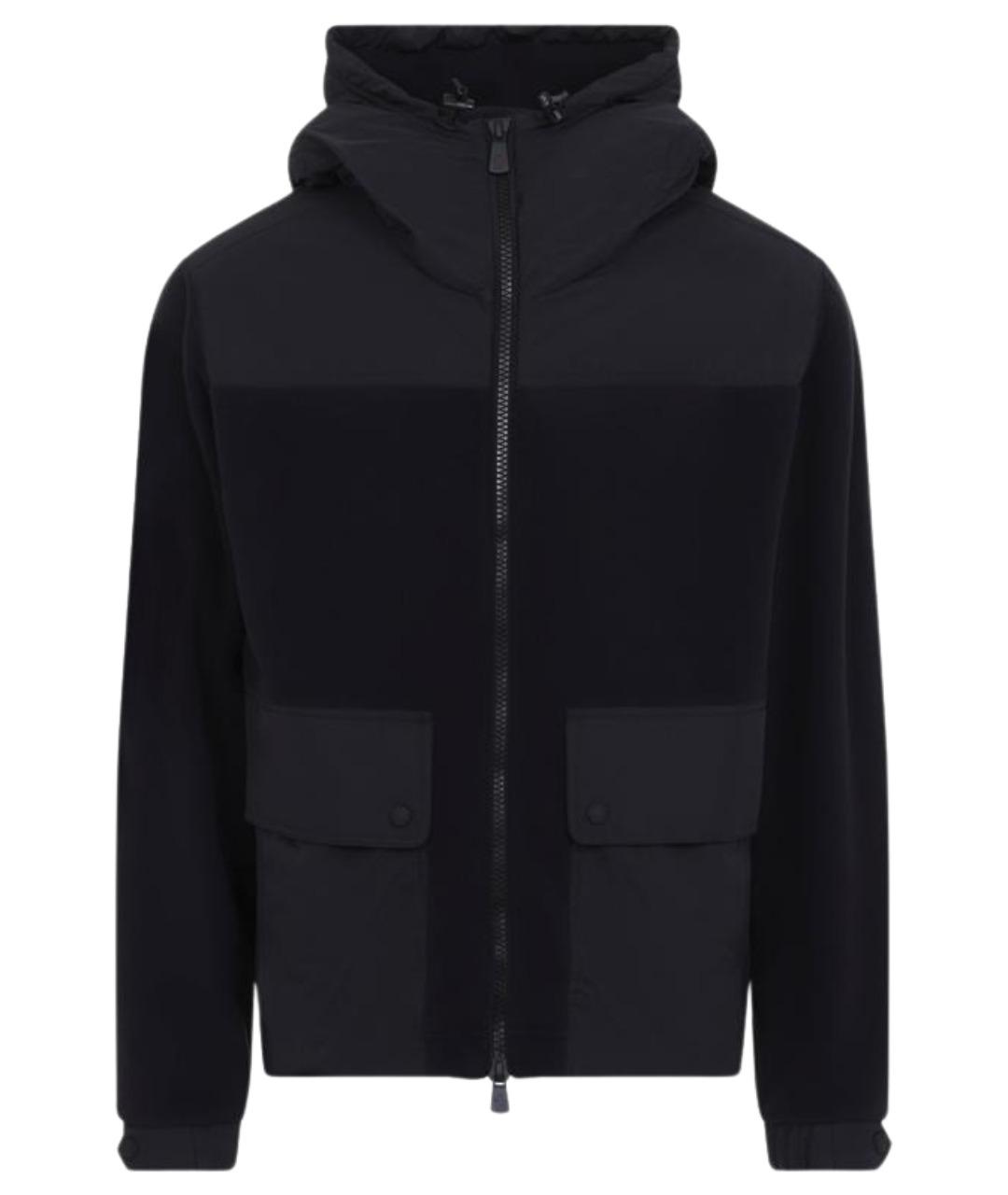MONCLER GRENOBLE Черная полиэстеровая куртка, фото 1