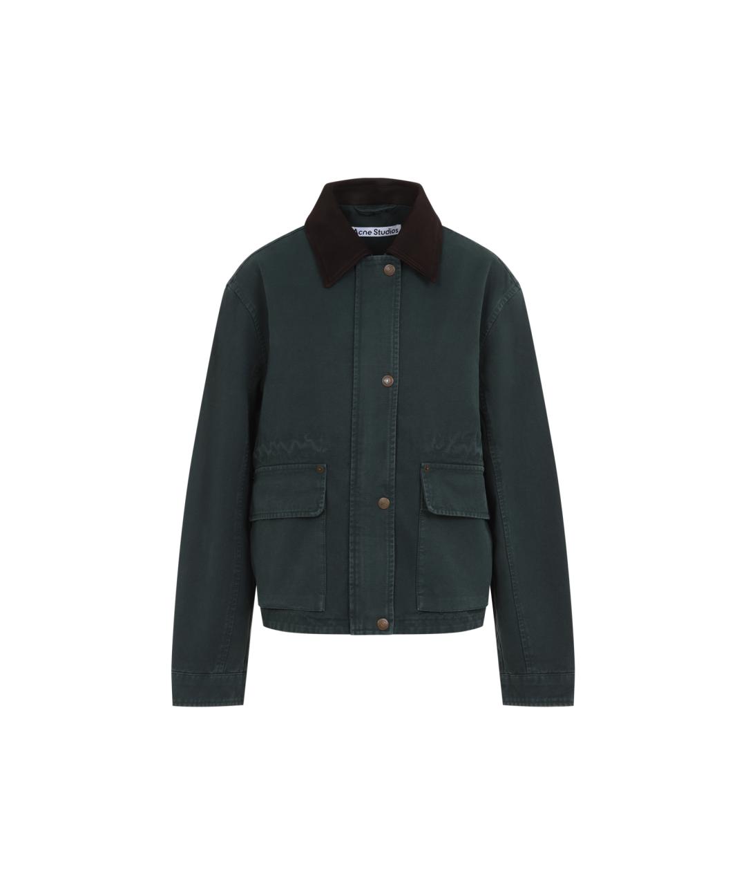 ACNE STUDIOS Зеленая хлопковая куртка, фото 4