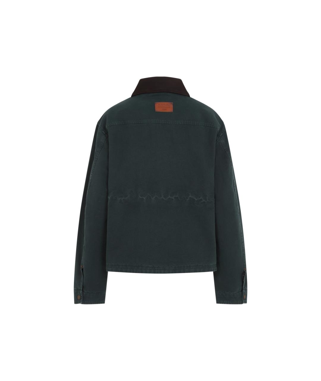 ACNE STUDIOS Зеленая хлопковая куртка, фото 2