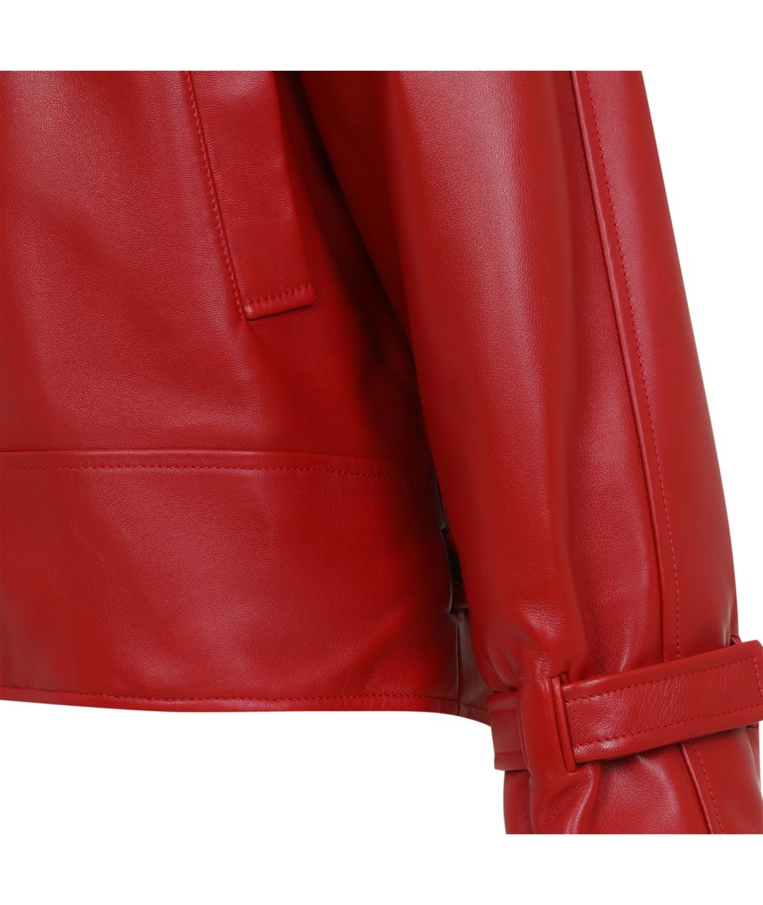 BALENCIAGA Красная кожаная куртка, фото 4